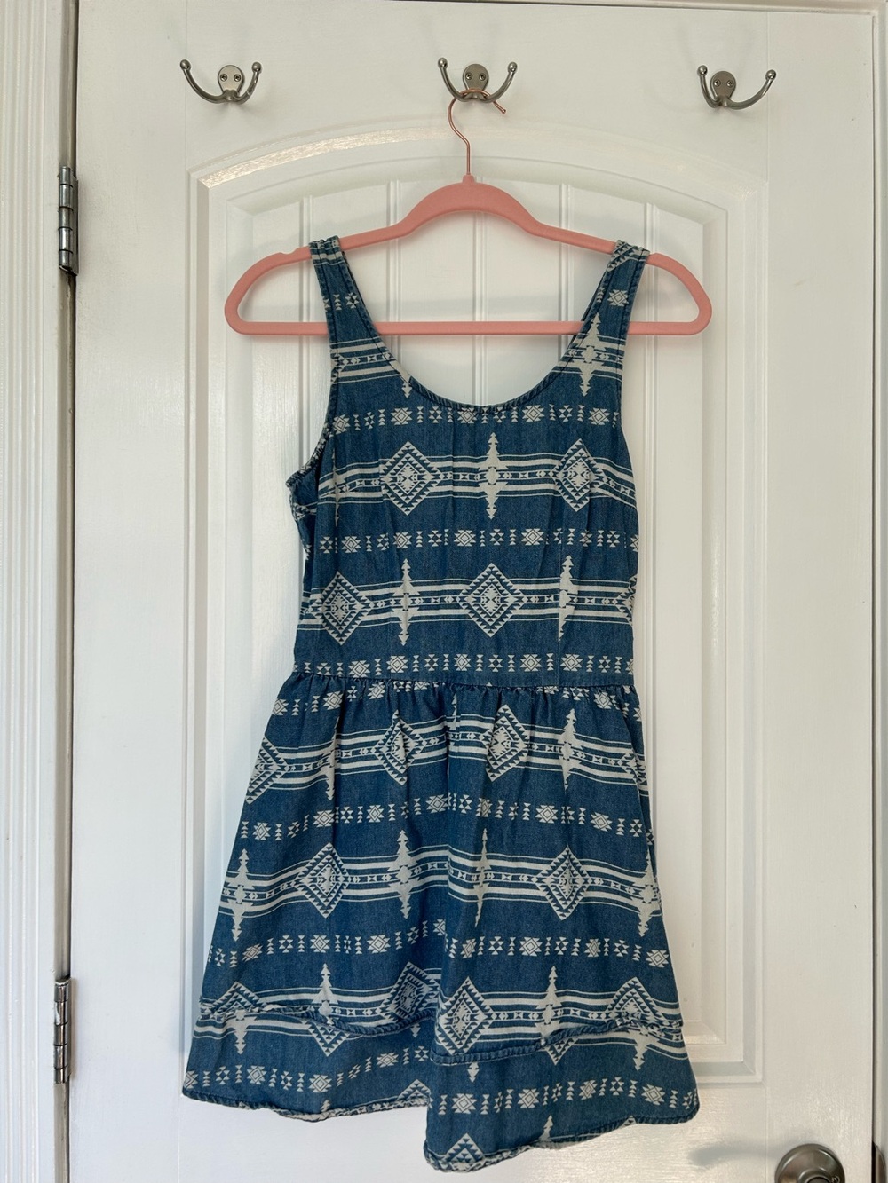 Coachella core Aztec Denim Dress